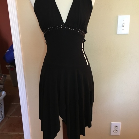 Vizio Dresses & Skirts - Sexy black halter dress with cut-outs